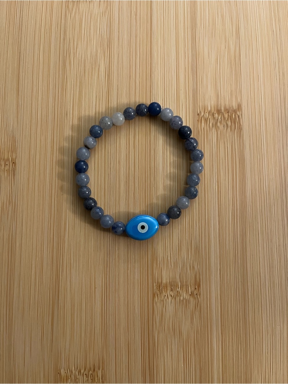 Beaded Bracelet with Blue Evil Eye Bead